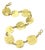 24k Gold Gurhan Lush Collection Hand-Hammered Disc Bracelet For Sale