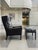 Wood Børge Mogensen Style Leather Wingback & Ottoman For Sale - Image 7 of 10
