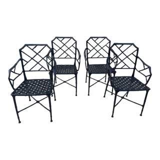 Professionally Restored Calcutta Patio Chairs by Brown Jordan- Set of 4 For Sale