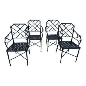 Professionally Restored Calcutta Patio Chairs by Brown Jordan- Set of 4