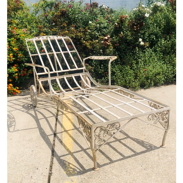 Vintage Wrought Iron Chaise Lounge Chairish