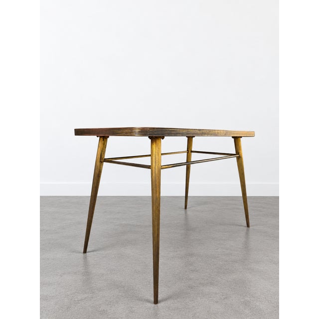 Vintage Coffee Table in Brass and Glass, Italy, 1950s For Sale - Image 6 of 11