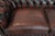 1990s English Style Red-Brown Cowhide Chesterfield Sofa For Sale - Image 5 of 16