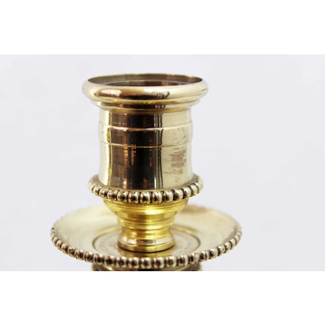 Metal Brass Candlesticks from Lecellier Villedieu, Set of 2 For Sale - Image 7 of 11
