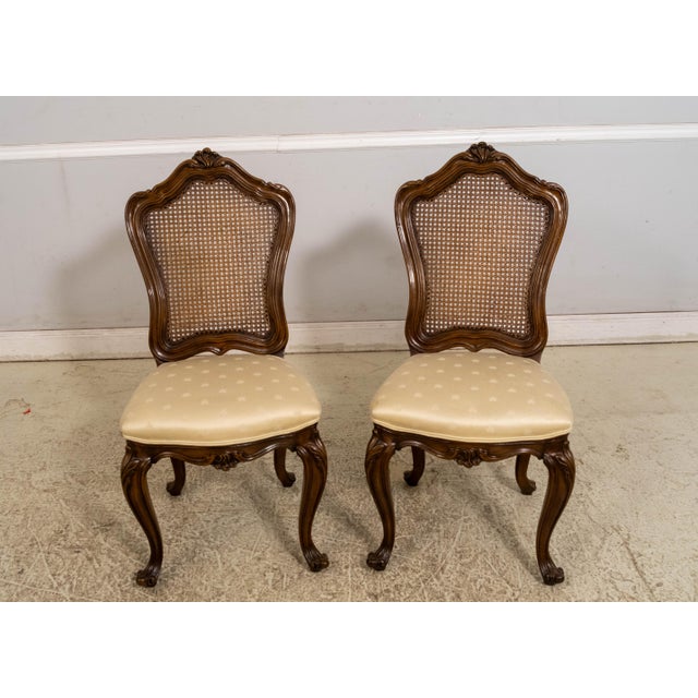 Age: Approx: 40 Years Old Details: Nice Cane Backs Fine Carved Details High Quality Construction Queen Anne Legs & Pad...