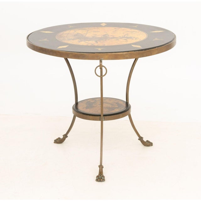 Sarreid Ltd. Chinoiserie Brass Gueridon For Sale In New York - Image 6 of 7