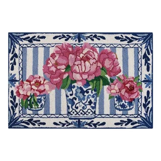 Pretty Petals Hook Rug, 2' x 3' For Sale