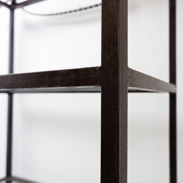Vintage Pagoda Style Shelves in Black Metal, 1980s For Sale - Image 11 of 15
