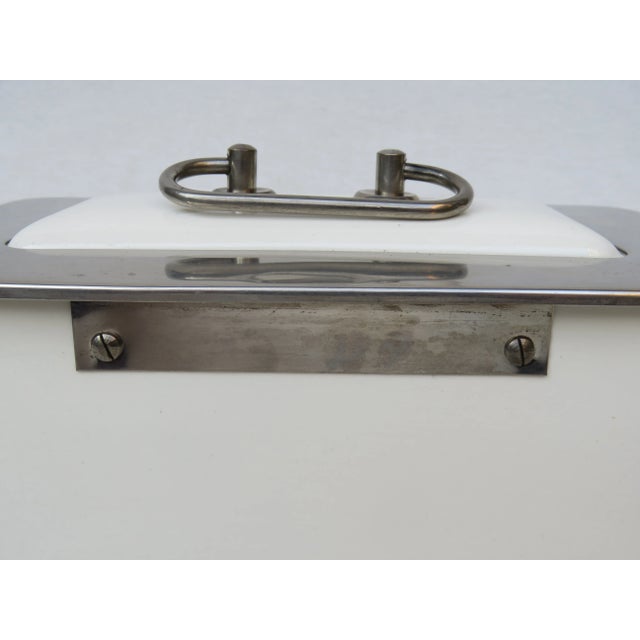 Art Deco Nickel-Plated & Ceramic Confectionary Box For Sale - Image 12 of 18