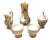 Vintage Porcelain Chocolate Service from Limoges, 1940s, Set of 5 For Sale