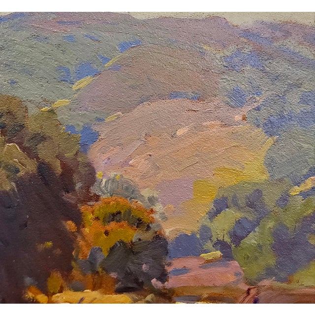 Hanson Puthuff -Study of the Santa Monica Mountain in Malibu-Oil Panting For Sale - Image 4 of 8