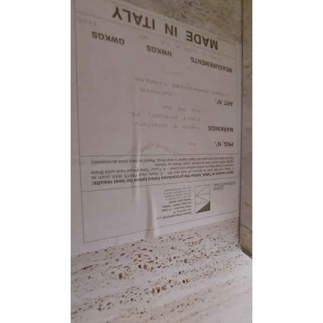 Antique White Late 20th Century Italian Marble Coffee Tables With Chiseled Edge - Set of 2 For Sale - Image 8 of 9