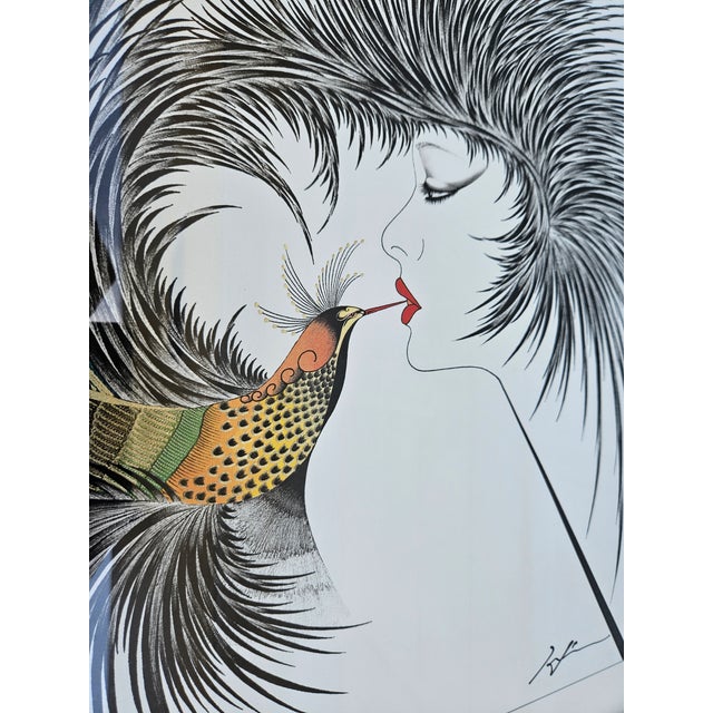 Art Deco "Royal Kiss" Serigraph Limited Edition Print - Hisashi Otsuka For Sale - Image 3 of 11