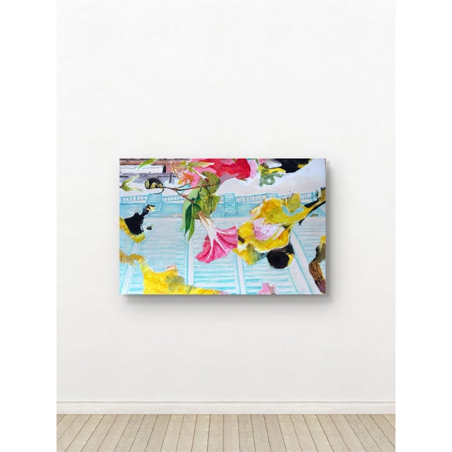 Abstract Doug Martin Oil Painting on Canvas 36” X 24” For Sale - Image 3 of 5