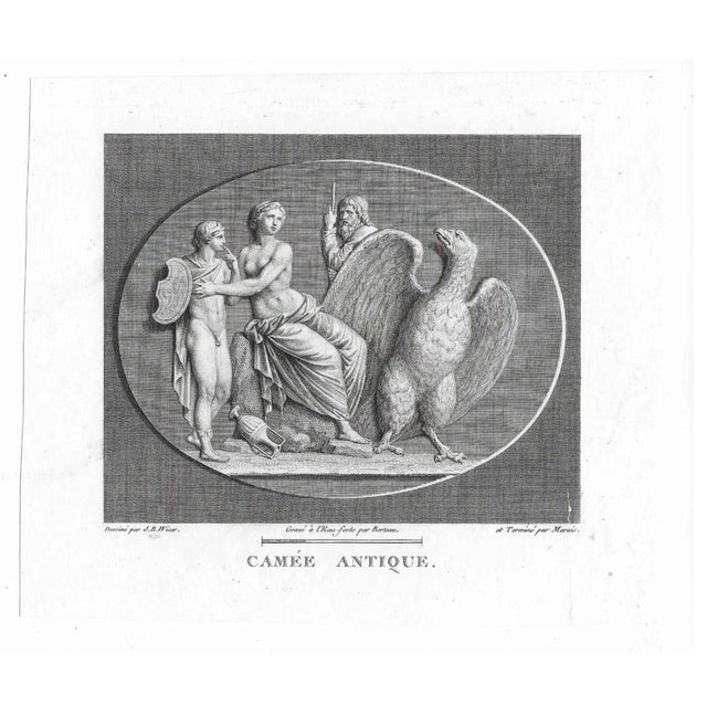18th century antique French engraving mythological figures. Combined shipping available, please inquire. Shipping times...