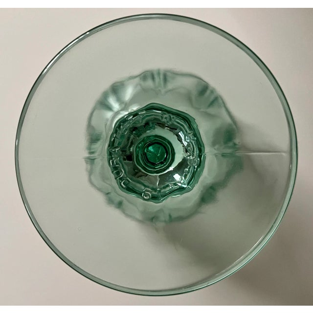 Vintage Libbey Glass Goblets-"Spanish Green"-Set 8 For Sale In New York - Image 6 of 7