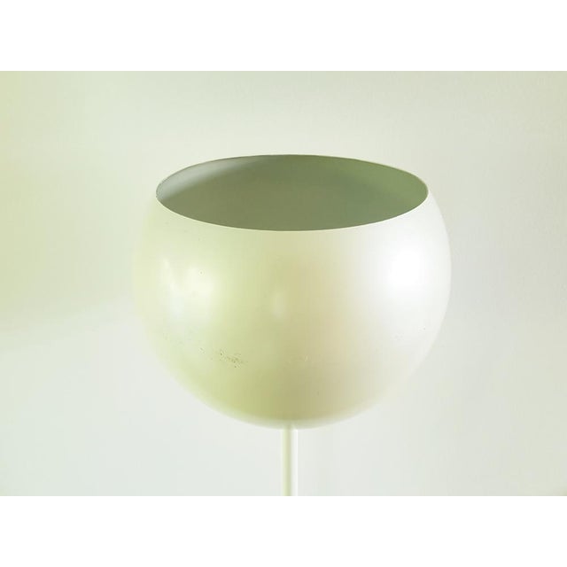 Pearl White and Black Metal Luminator Floor Lamp from Stilnovo, 1960s For Sale - Image 9 of 14