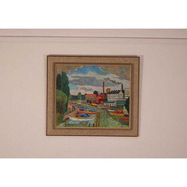 John Carlson, Motif from Sundbyberg, 1975, Oil on Panel, Framed For Sale - Image 8 of 18