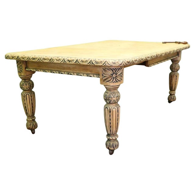 Black Gothic Bleached Oak Extending Dining Table For Sale - Image 8 of 8
