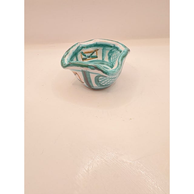 Glazed ceramic ashtray by Robert Picault. This piece has an attribution mark, I am sure that it is completely authentic...