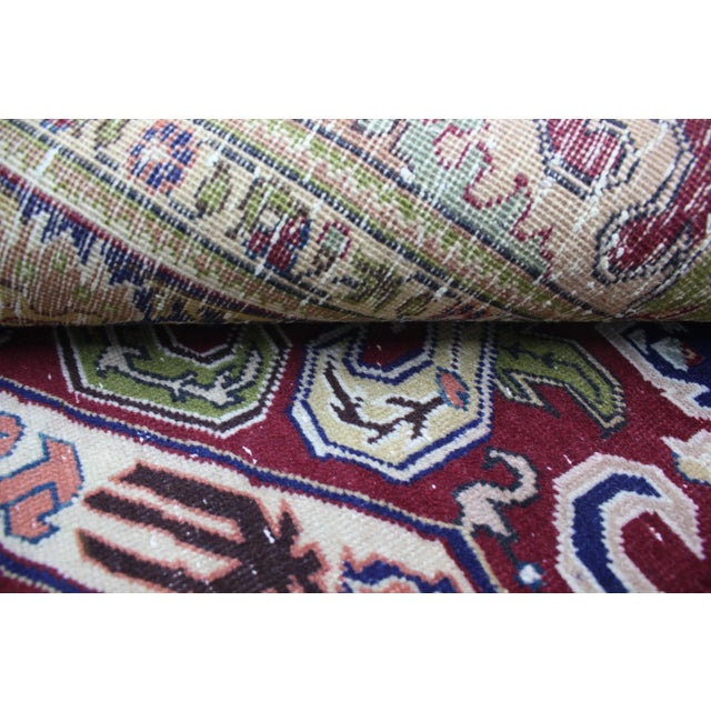 Mid 20th Century Turkish Boho Style Floral Desing Kayseri Area Rug For Sale - Image 11 of 13