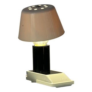 White Clamp Lamp with Metal Shade from Elios For Sale