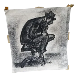 Charles Putnam Safford: Modern Thinker Charcoal on Paper