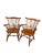 Mid 20th Century Set of 4 Cherry Brace Back Windsor Style Dining Chairs by S. Bent & Bros., Inc. For Sale - Image 10 of 12