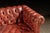 Vintage Burnt-Red Leather Tufted Chesterfield Sofa With Nailhead Trim For Sale - Image 9 of 18