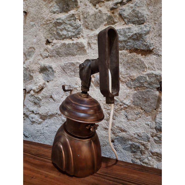 Art Deco Copper Wall Lamp with Prismatic Glass Reflector, 1920s For Sale - Image 17 of 18