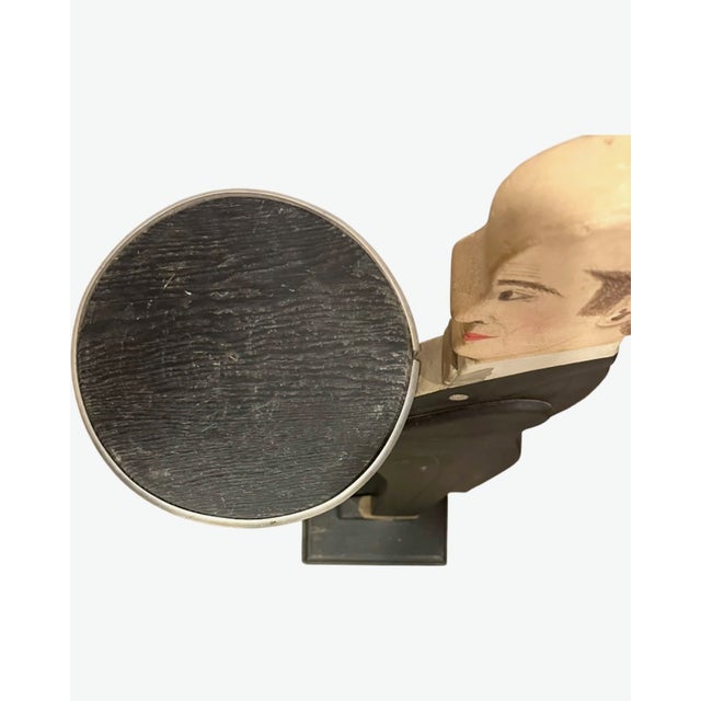 Antique Hand Painted Wooden Butler Waiter For Sale - Image 9 of 15