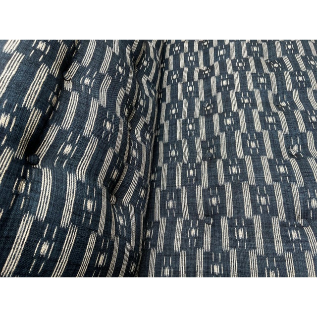 Ink Blue Crate and Barrel Armless Sofa For Sale - Image 8 of 10