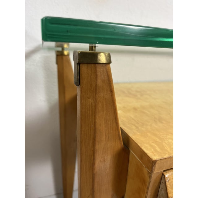 Metal Bedside Tables G. Cecchini and C. Lissone in the style of Vittorio Dassi, 1950s, Set of 2 For Sale - Image 7 of 17