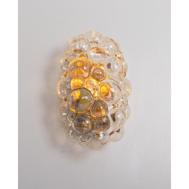 Amber Bubble Glass Sconce by Helena Tynell for Limburg, Germany, 1960s For Sale - Image 15 of 16