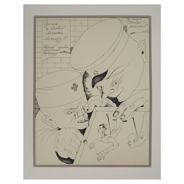 Mikhail Chemiakin, Monstrous Experience, 1980, Original Lithograph For Sale