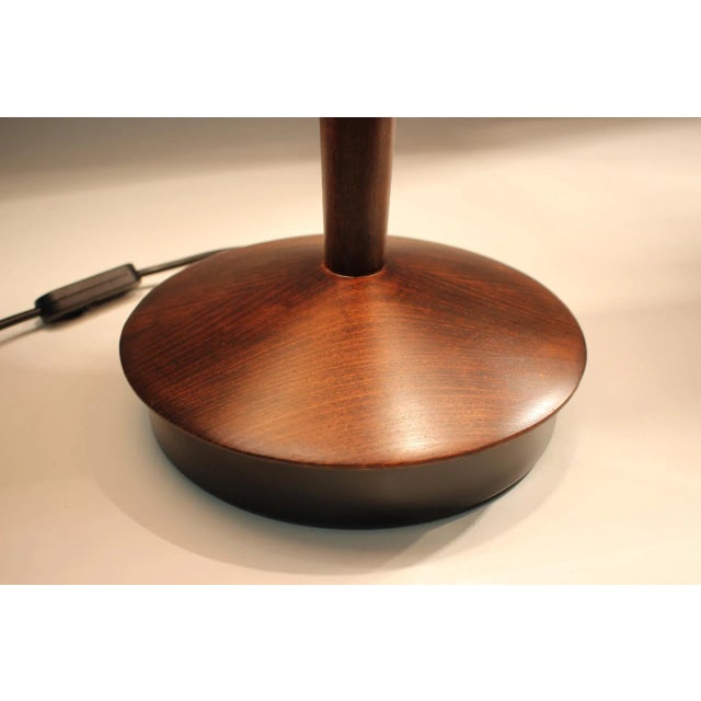 Wood Mid-Century French Wooden Table Lamps from Lucid, 1970s, Set of 2 For Sale - Image 7 of 8