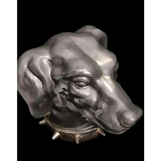 Antique Figural Dog Head Tobacco / Cigarette Box ~ Circa Late 19th Century For Sale - Image 10 of 10