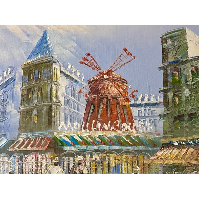 Original Oil Artwork of the Iconic Moulin Rouge, Caroline Burnett For Sale - Image 12 of 13