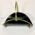 Metal Mid-Century Arts & Crafts Federal Americana Black & Brass Firewood Holder With Paw Feet For Sale - Image 7 of 11
