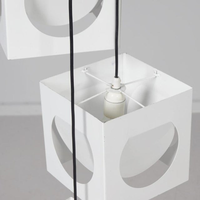 Shogo suzuki stockmann orno pendant lamp model 61-193 from 1966, consisting of a set of four cube-shaped pendant lights in...