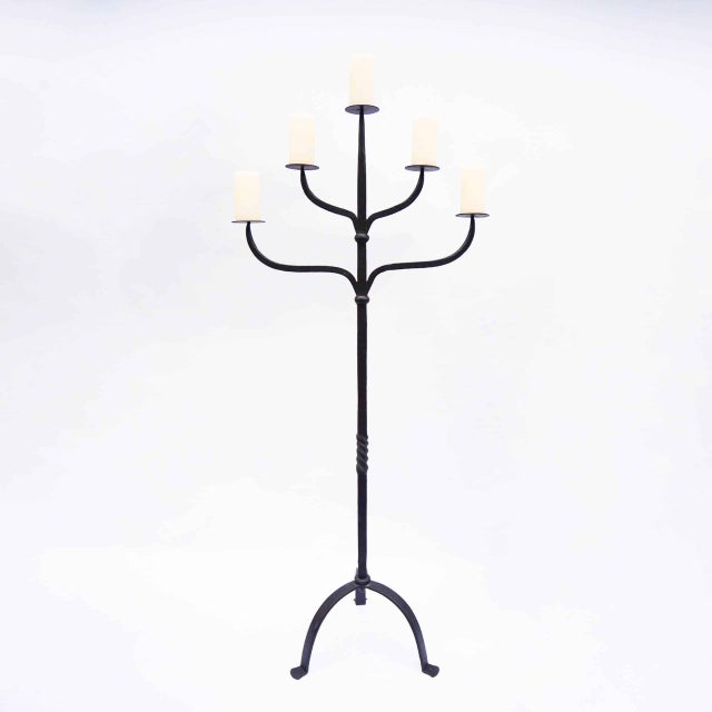 This magnificent floor chandelier is an authentic rustic piece, handcrafted with traditional French expertise. Designed in...