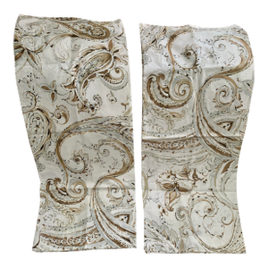 Pottery Barn 2014 Jolie Paisley Standard Pillowsham Pair Natural Tan Cream 20” X 26”/2” Flange