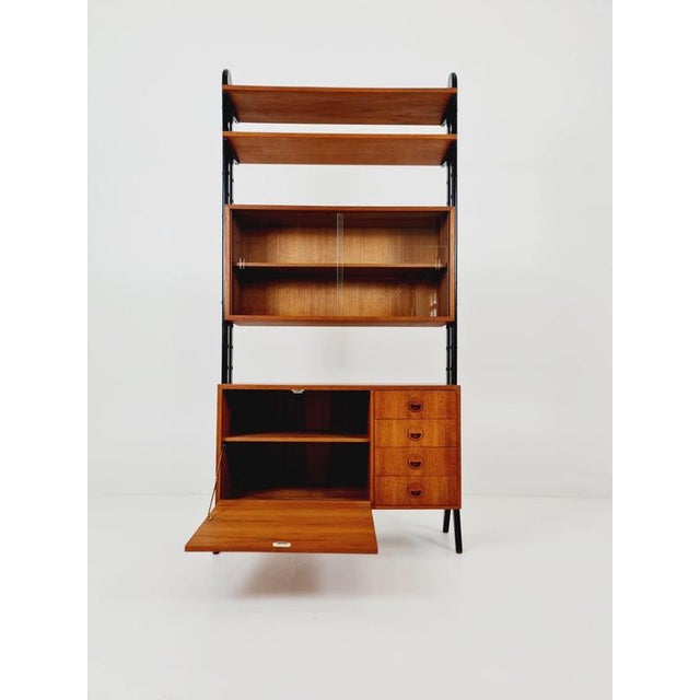 Brown Mid-Century Danish Freestanding Bookshelf System in Teak by Bengt Ruda, 1960s For Sale - Image 8 of 18