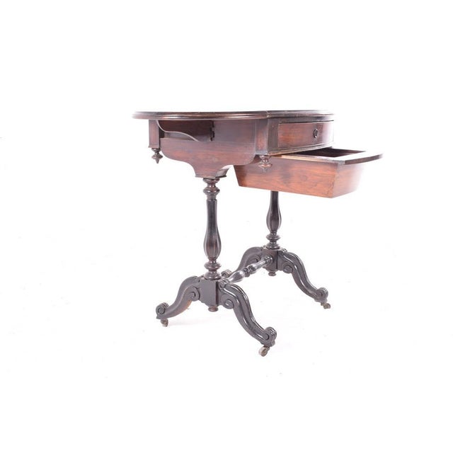 Antique English Sewing Table For Sale - Image 4 of 9