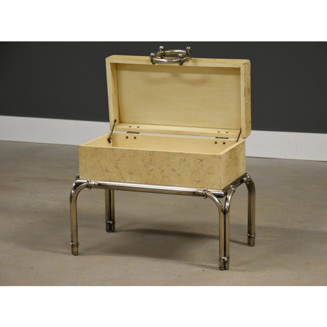 1960s Faux Burl Karl Springer Style Chest For Sale In Boston - Image 6 of 12