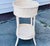 White Vintage 1920 Heywood Wakefield Oval Wicker Painted Planter Stand For Sale - Image 8 of 9