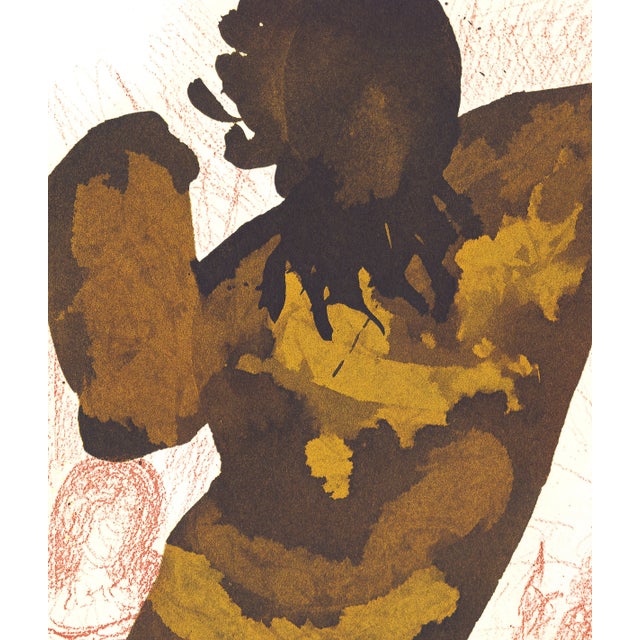 Original color lithograph "Et Post Buccellam Introivit in Eum Satanas" (And after the Morsel, Satan entered into him....