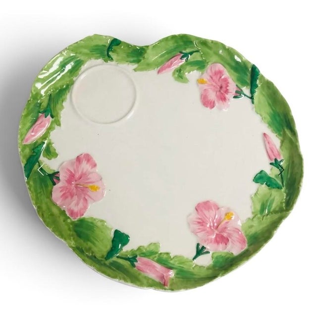 Palm Beach Grandmillenial Italian Hibiscus Mahjong Luncheon Plates S/10 For Sale - Image 4 of 6