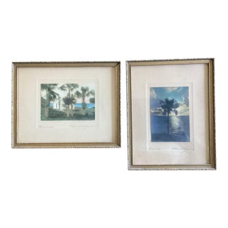 1920's H. Marshall Gardiner, Vintage Hand Colored Photograph, Signed, View, Bermuda For Sale