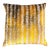 Hand Dyed Gold Velvet Ikat Design Pillow With New Insert For Sale